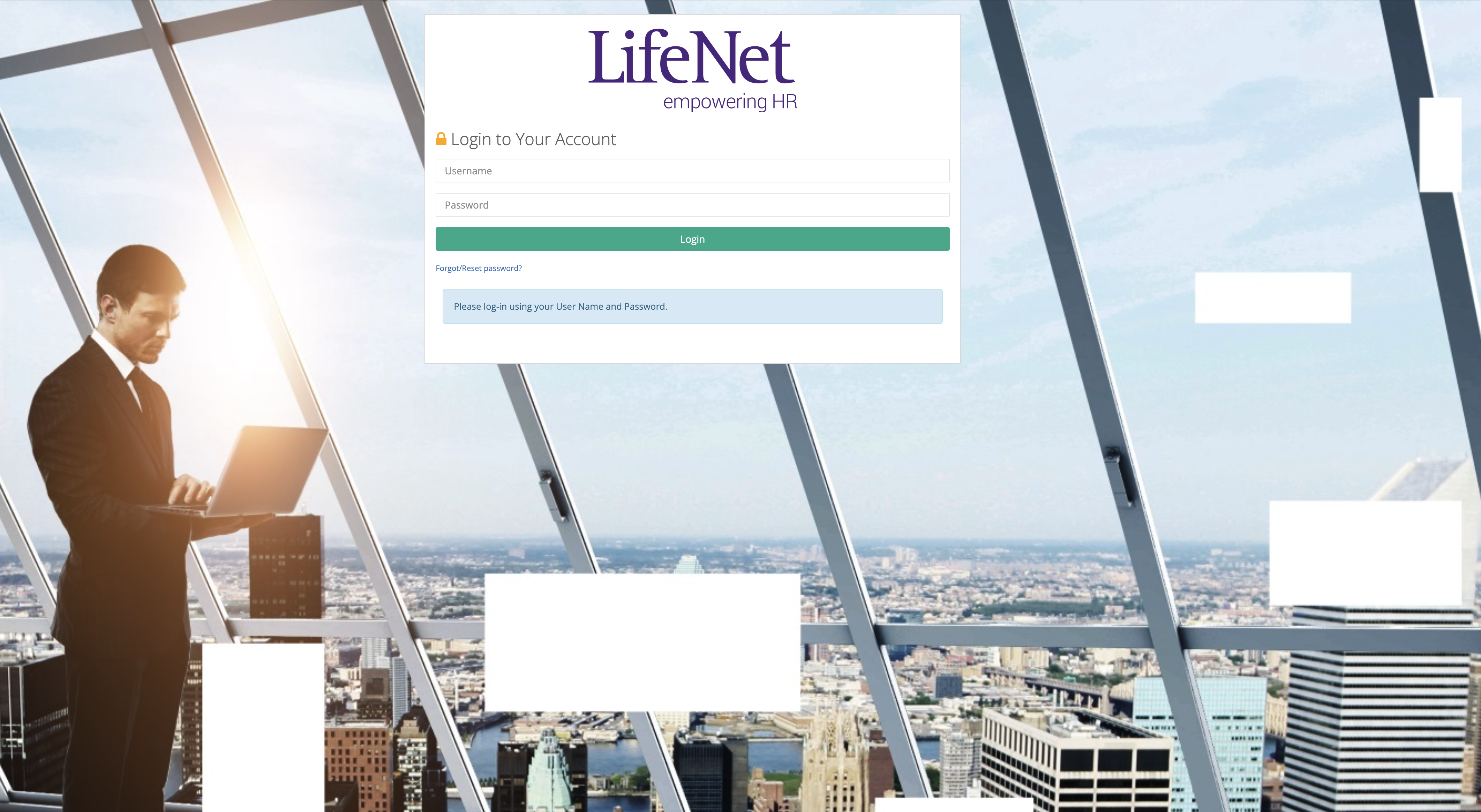 Lifenet Login screenshot